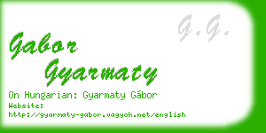 gabor gyarmaty business card