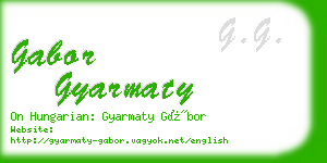 gabor gyarmaty business card